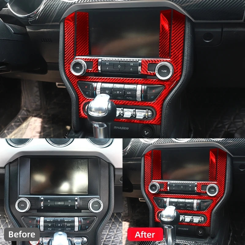 For Ford Mustang GT 2015-2021 Carbon Fiber Interior Car GPS 
