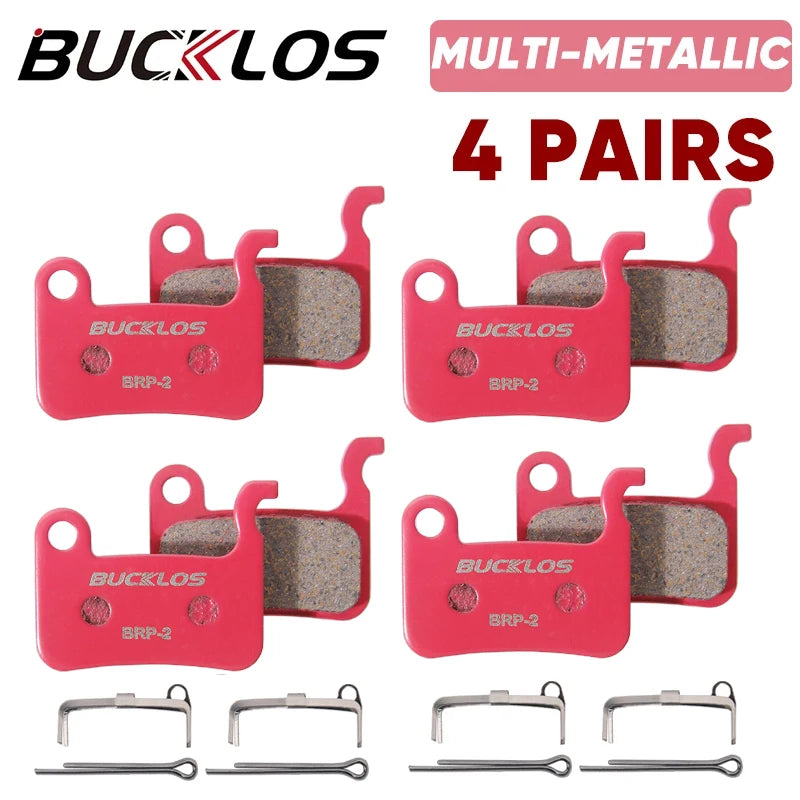 BUCKLOS Bicycle Hydraulic Disc Brake Pads for M535 Metallic Brake Pads Metal Road Mountain Bike Brake Pads fit A01S M06S M07S