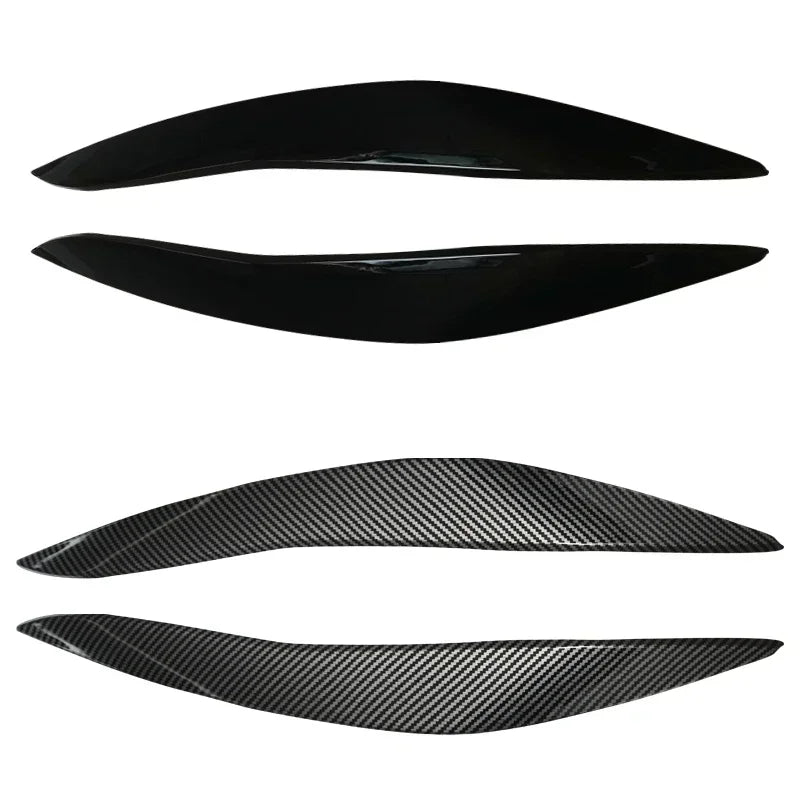 2Pcs Car Front Headlight Eyelids Eyebrow Cover Trim For BMW 