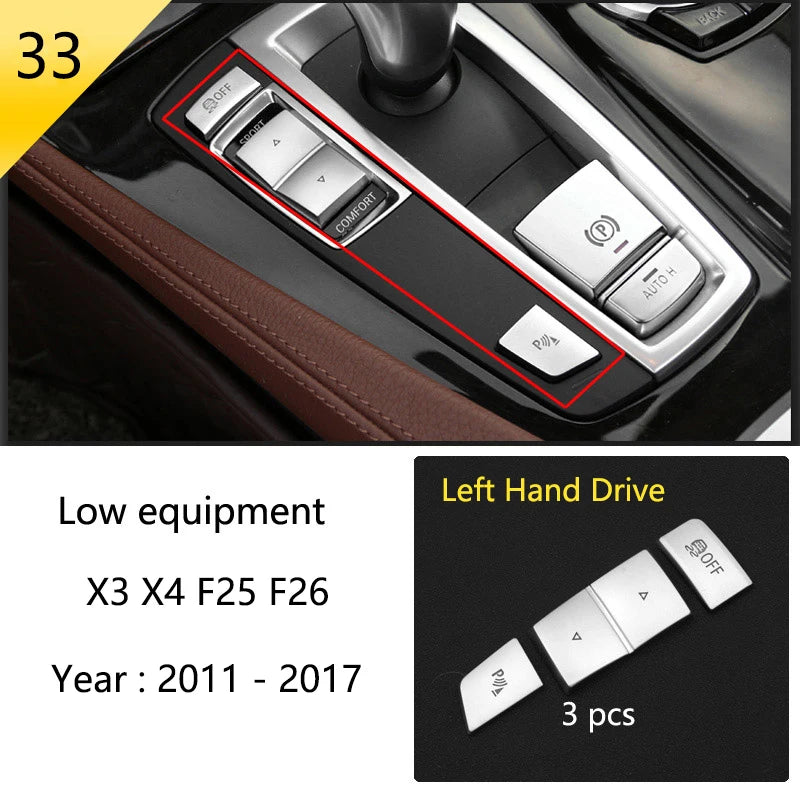 Accessories for BMW X3 X4 F25 F26 Car Inner Gearshift Air Conditioning CD Panel Door Armrest Cover Trim Decorative Car Stickers