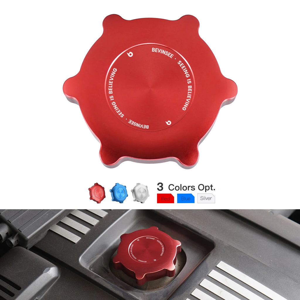 BEVINSEE M Style Engine Oil Filler Neck Sealing Cap for BMW 