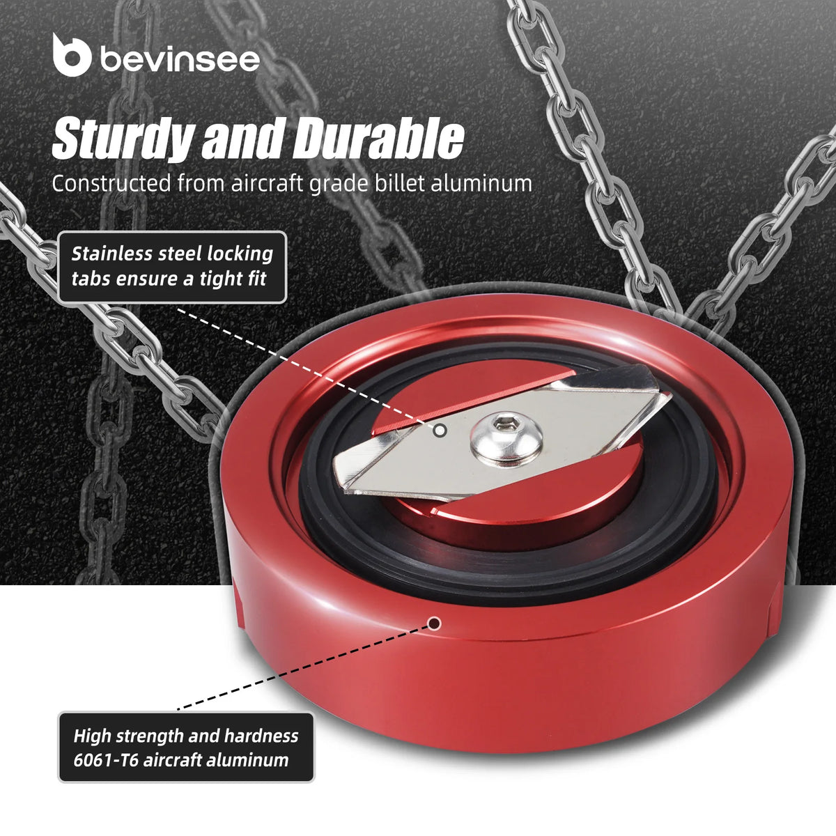 BEVINSEE Engine Oil Filler Neck Sealing Cap for BMW E60 E30 