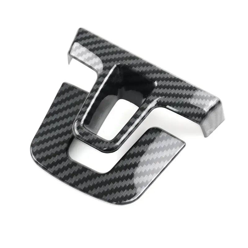 4Pcs Car Carbon Fiber Texture Steering Wheel Panel Cover Dec