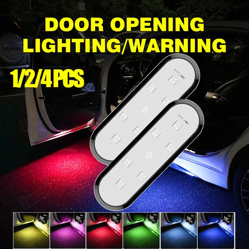 1/2/4pcsCar Warning Door Light LED Anti-collision Door Burst