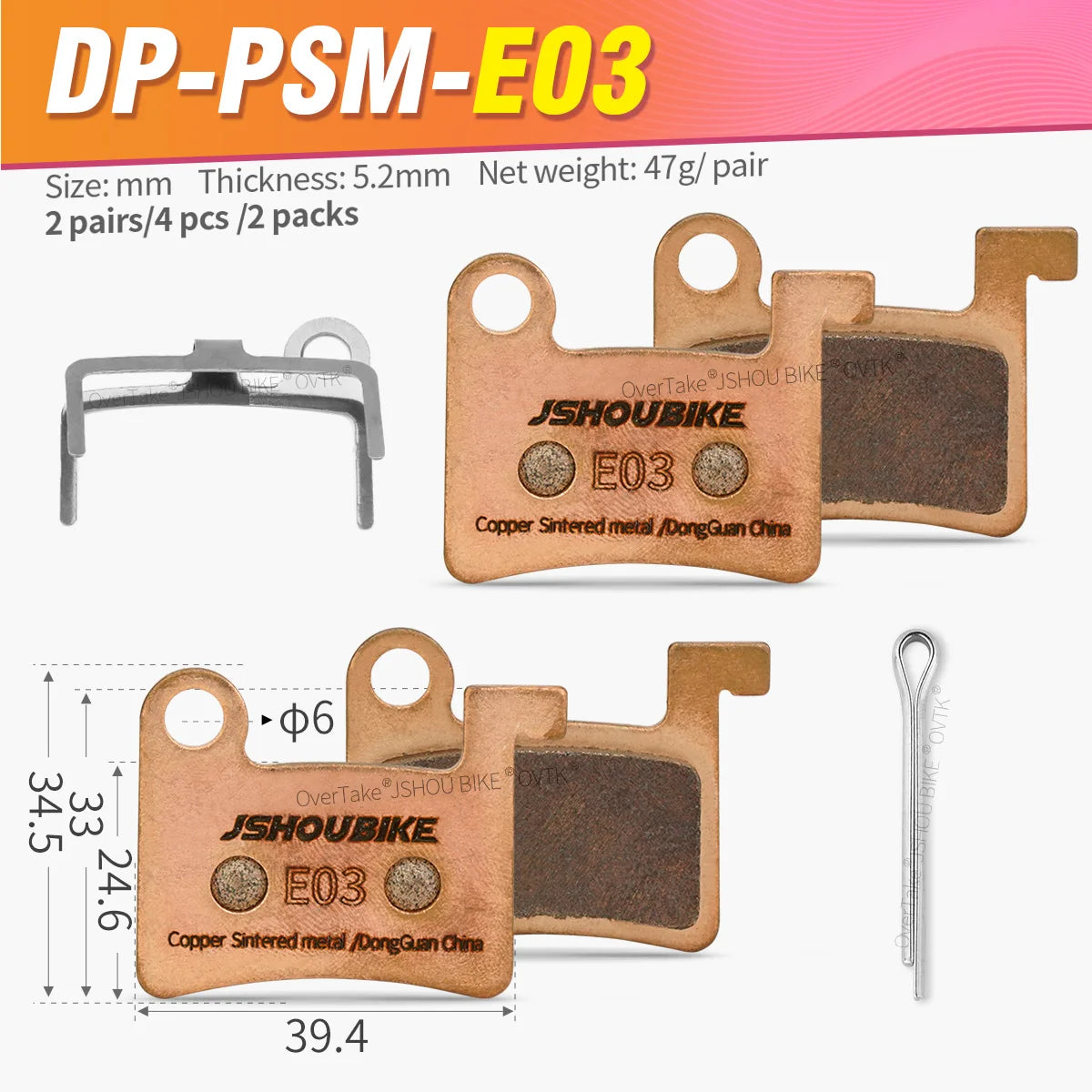1/2/4/6/8/10 Pairs Sintered Metal Hydraulic Brake Pads for DYISLAND LD-200PLUS LD4X-600 LDX-300 E-BIKE XOD D610 Bike Parts