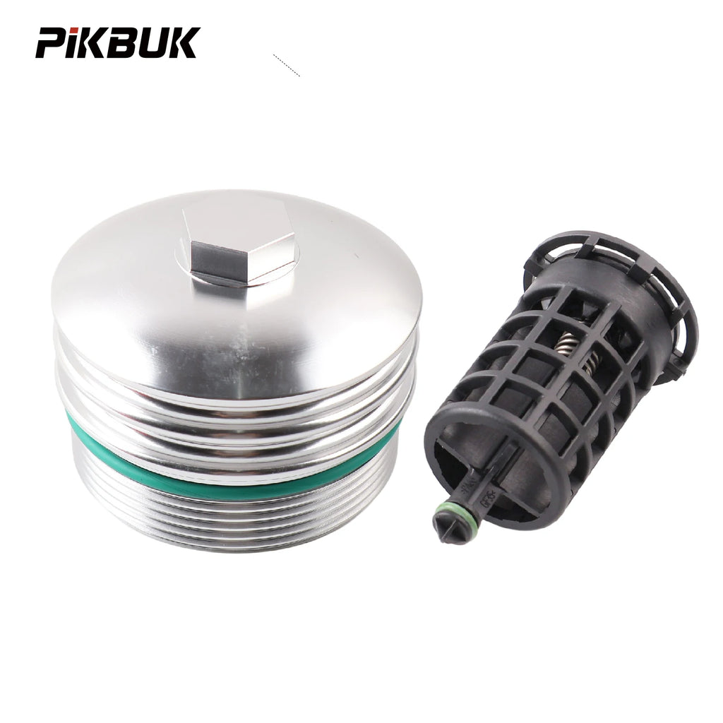 PIKBUK Aluminum BILLET OIL FILTER HOUSING FOR N20 N26 N52 N54 N55 S55 BMW 2.0L 3.0L Engines