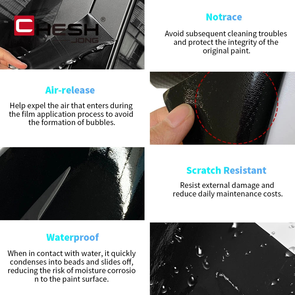 Car Nano Carbon Fiber Stickers Anti-Scratch Waterproof Prote