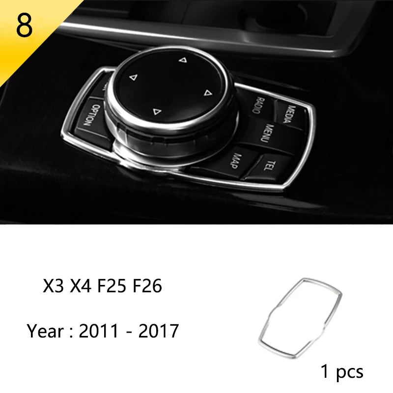Accessories for BMW X3 X4 F25 F26 Car Inner Gearshift Air Conditioning CD Panel Door Armrest Cover Trim Decorative Car Stickers