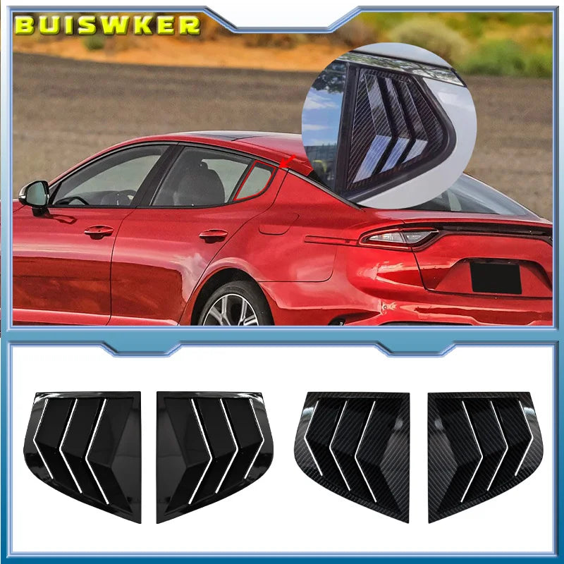 For Kia Stinger 2018-2022 2pcs Rear Side Window Blinds Trim 