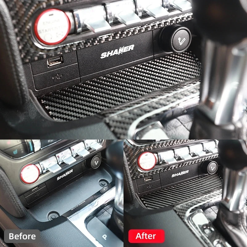 For Ford Mustang GT 2015-2021 Accessories Carbon Fiber Style