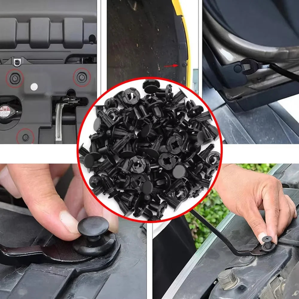 Car Fixing Clip 6 Size Fastener Car Plastic Clip Kit Body Bu