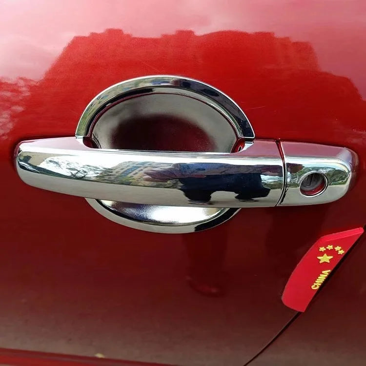 Glossy Black Carbon Fiber Car Door Handle Cover Trim Sticker