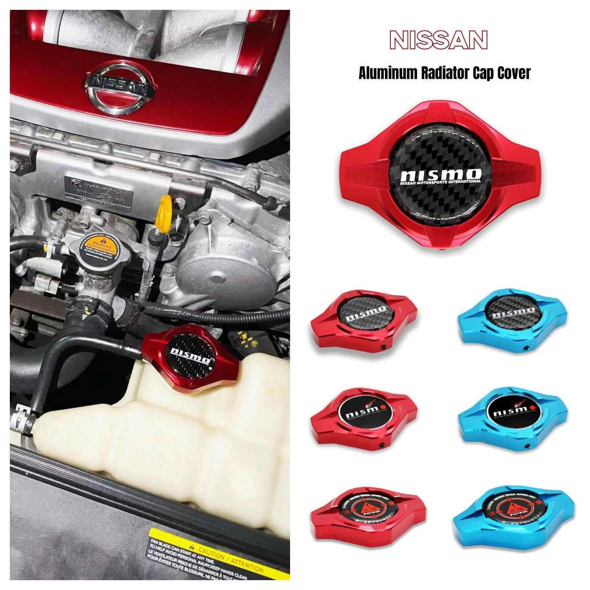 Aluminum Radiator Cap Cover for nissan ALTIMA MAXIMA SILVIA 