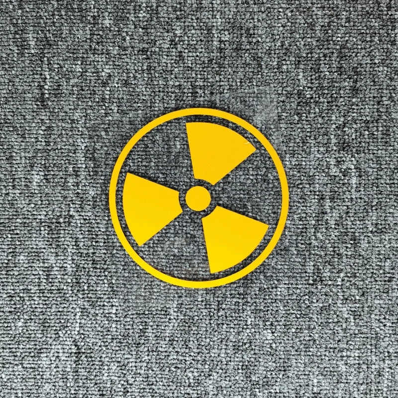 Car Stickers Caution Radiation Hazard Danger Warning Sign Reflective Decals For Fuel Tank Cap Motorcycles Laptop iPhone