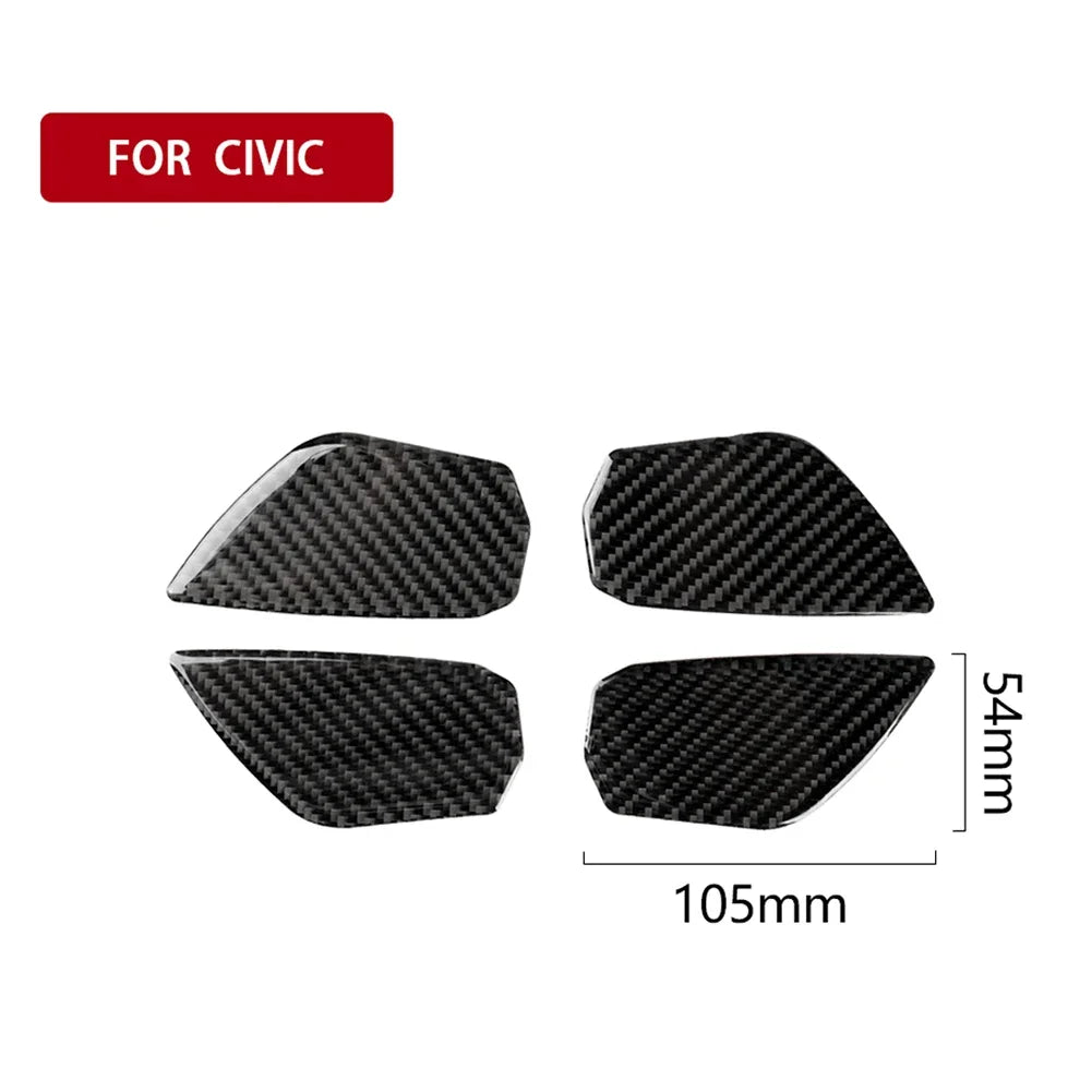 For 2016-2019 Honda Civic 10th Gen 4Pcs Car Door Handle Bowl