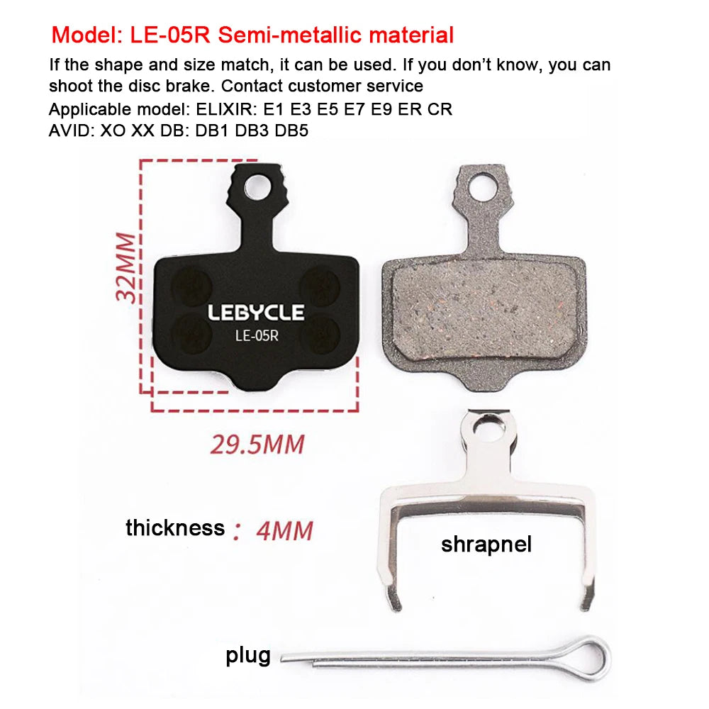 25 Pair MTB Bicycle Disc Brake Pads Resin/Metal/Ceramic Road