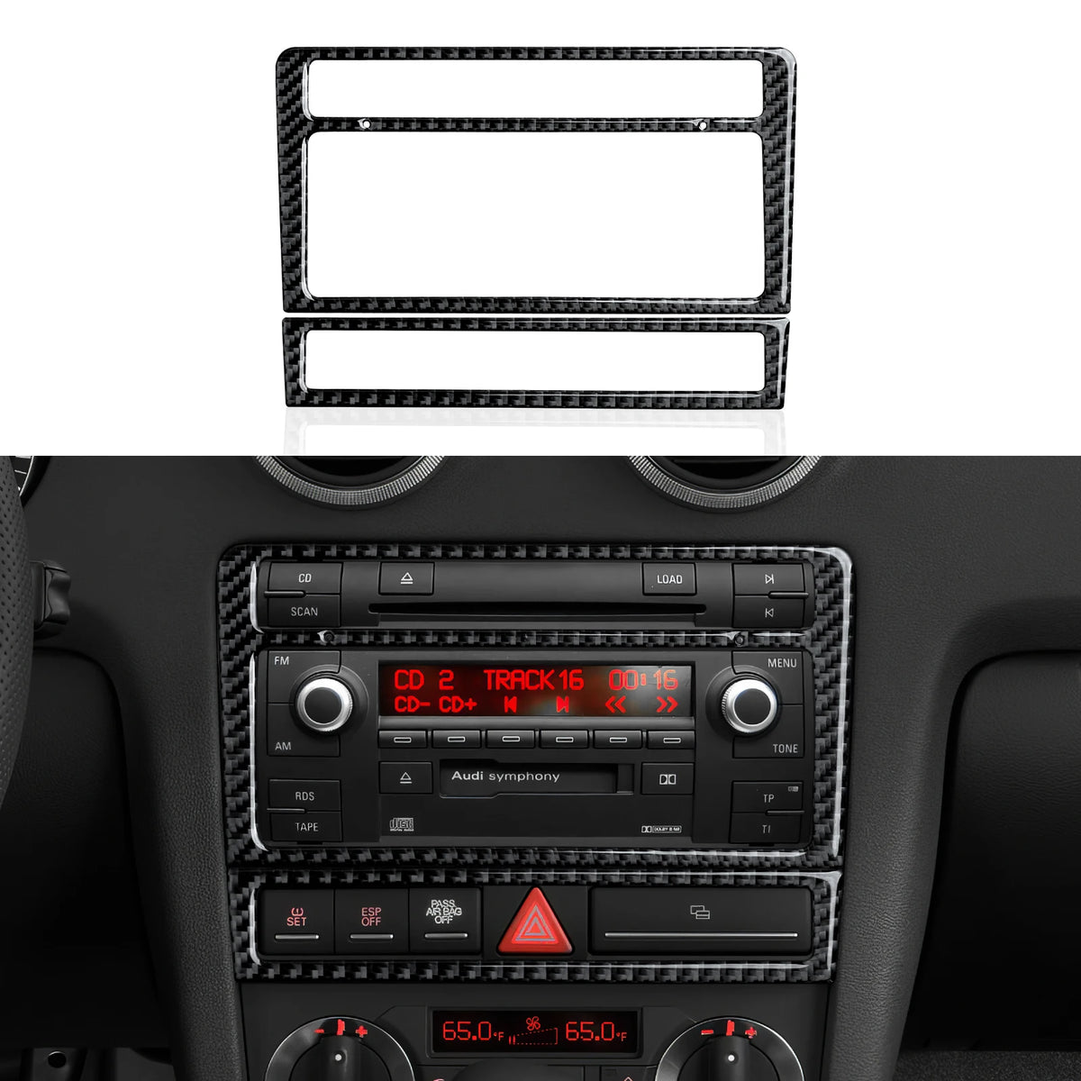 Car Center Console Gear Shift Panel Window Lift Carbon Fiber Interior Sticker For Audi A3 S3 RS3 (2003-2012) Trim Accessories
