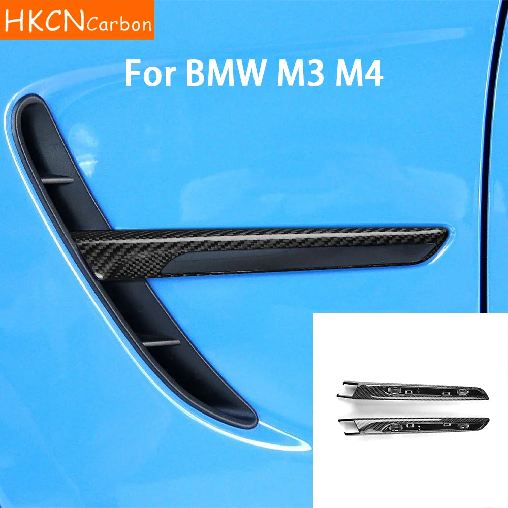 Real Carbon Fiber Interior Door Side Fender Vent Cover Trim 