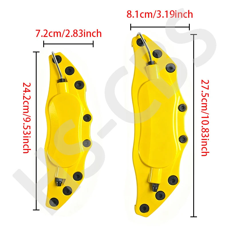 4Pcs Metal Car Brake Caliper Covers Anti Dust Protective Dis