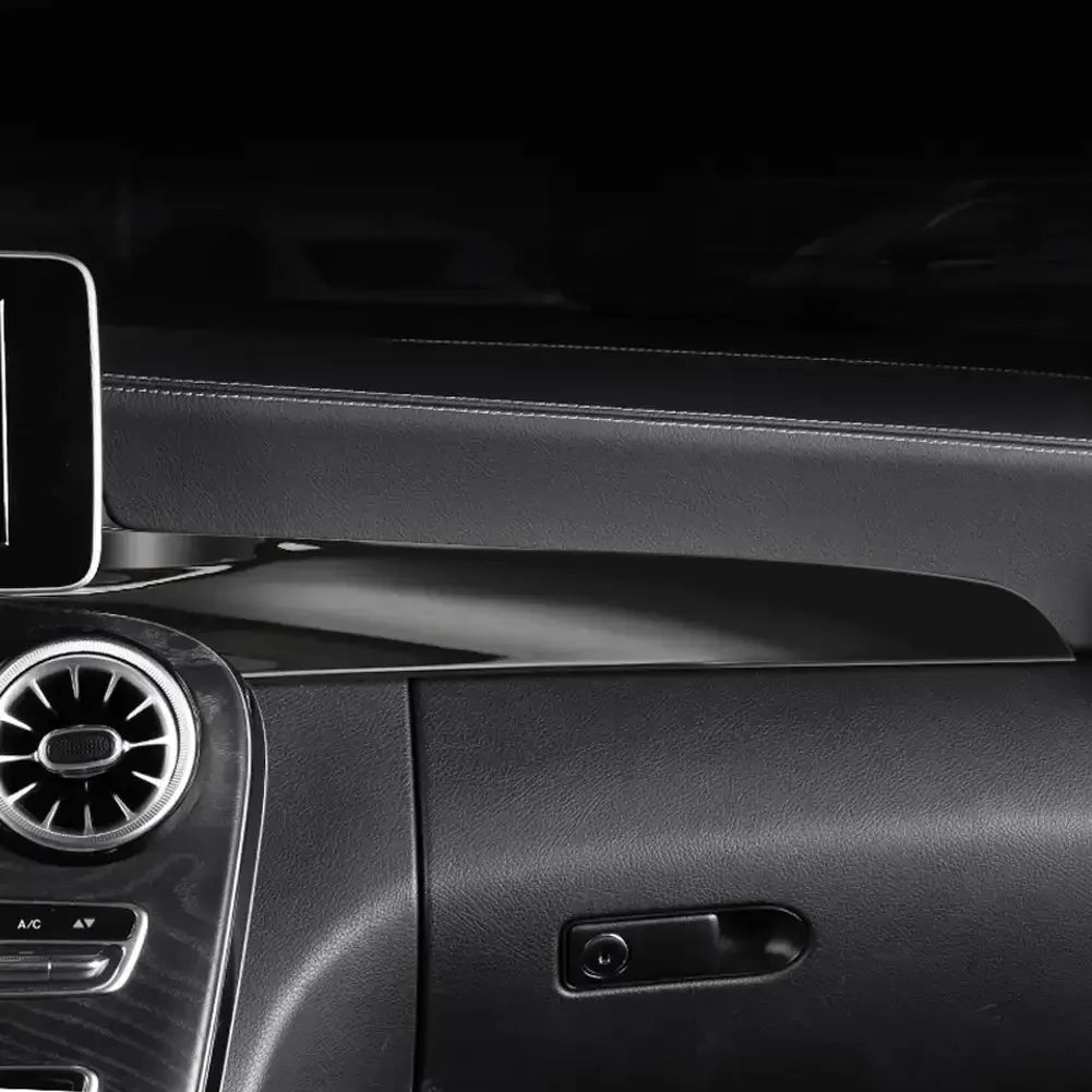 2Pcs Car Carbon Fiber Texture Central Console Dashboard Pane