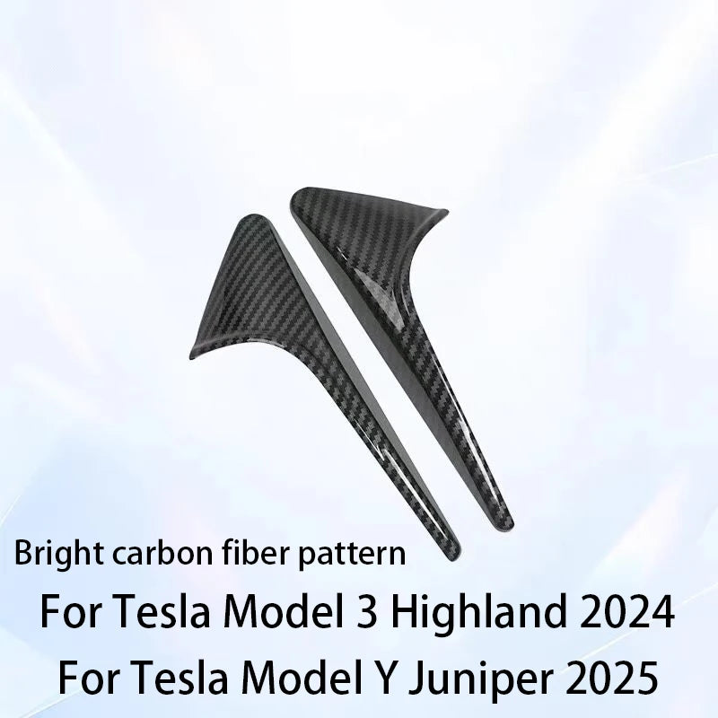 For Tesla Model 3/Y Side Camera Protection Cover Carbon Fiber Fender Trim Cover Car Modification Accessories Tesla 2017-2025