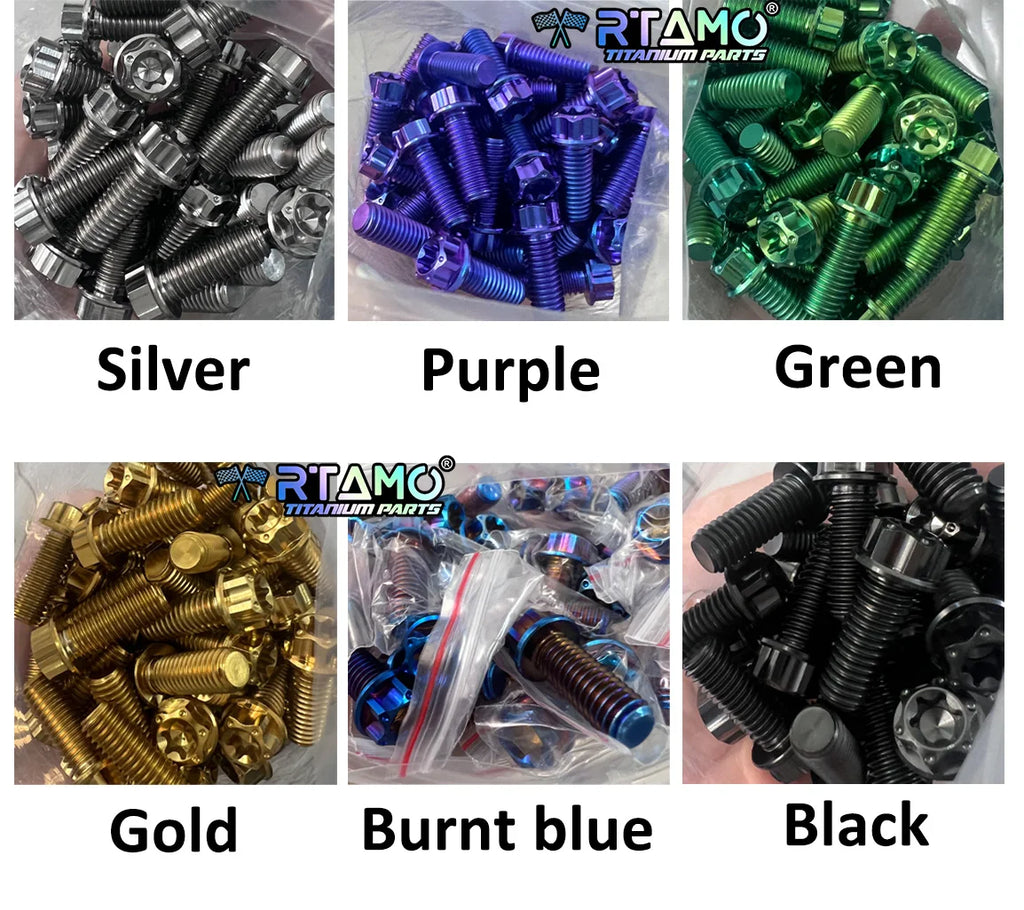 RTAMO Titanium Alloy Bolts for Yamaha YZF-R1 Front Caliper A