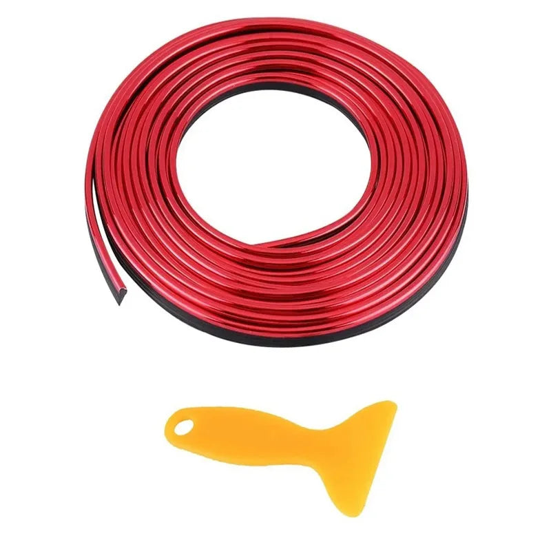 5M Universal Car Moulding Decoration Strips - Flexible Inter