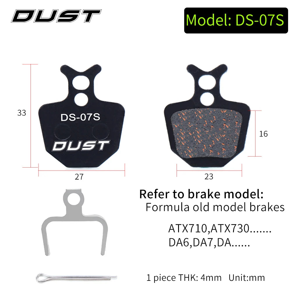 DUST 1Pair Semi-Metal Bicycle Hydraulic Disc Brake Pad MTB Mountain Bike Parts for SHIMANO XT XTR M315 SRAM Avid BB5 BB7 E1 E3