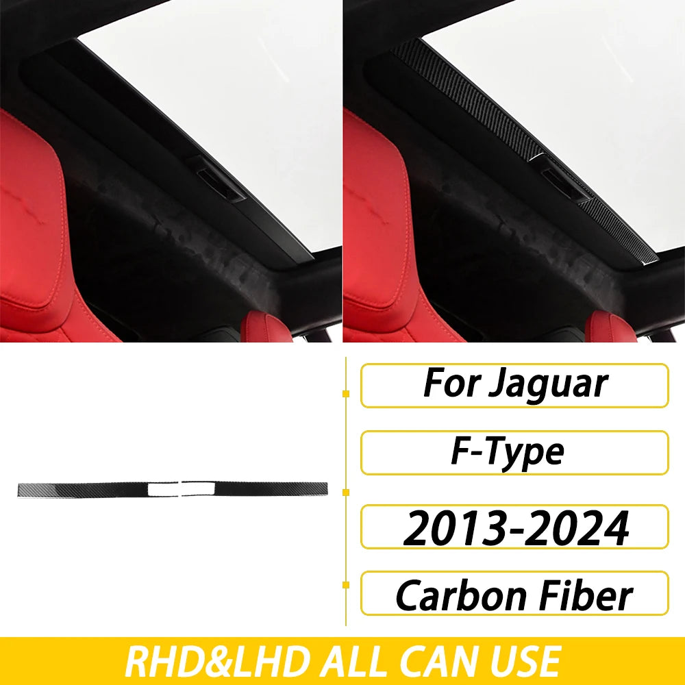 For Jaguar F-TYPE 2013-2024 Carbon Fiber Center Console Gear Shift Dashboard Air Vent Panel Trim Set Car Accessories Sticker