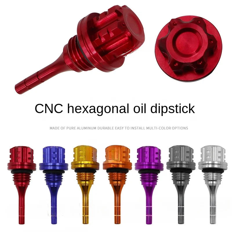 1pcs Motorcycle Engine Oil Dipstick Filler Cap Plug CNC Alum
