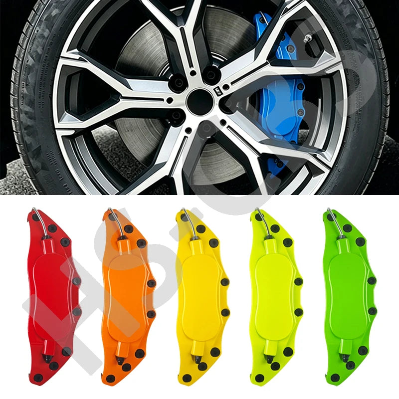 4Pcs Metal Car Brake Caliper Covers Anti Dust Protective Dis
