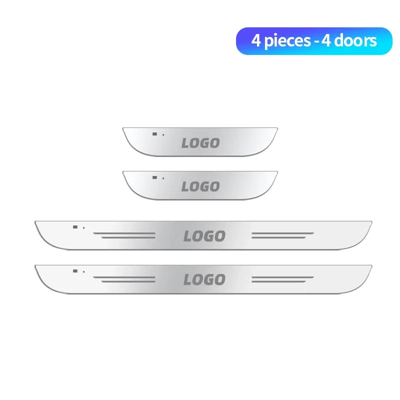 Car Acrylic LED Welcome Pedal Door Sill Light For Opel Zafira a Astra Mokka Corsa Vectra Waterproof Decals Auto Accessories