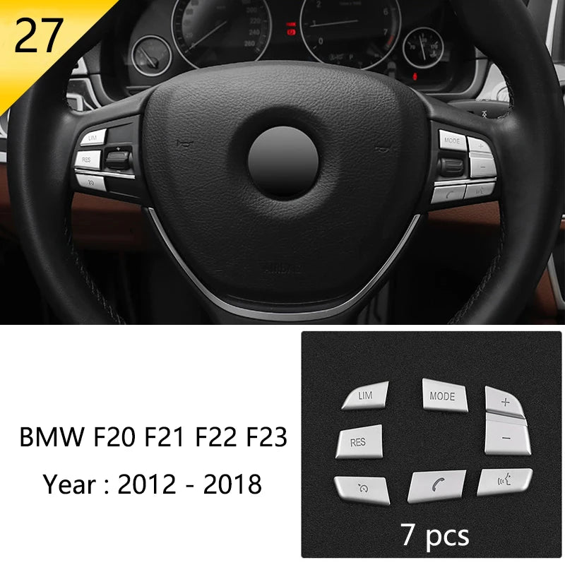 For BMW 1 2 Series F20 F21 F22 F23 Carbon Fiber Car Control CD Panel Cover Trim Air Conditioning Outlet Frame Decoration Sticker