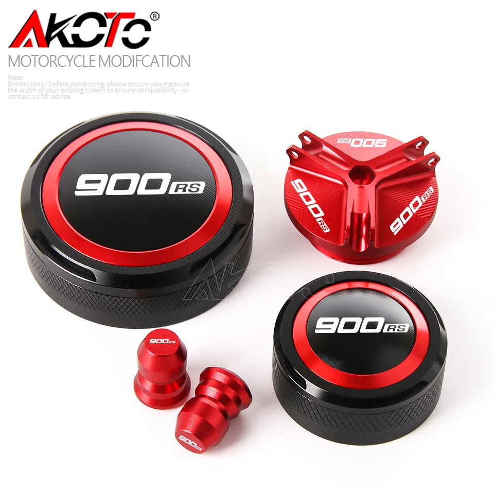 Front Rear Brake Fluid Reservoir Cover Engine Oil Filler Tire Valve Cap FOR KAWASAKI Z900RS Z948RS Z900 RS Z 900 RS Cafe 18-25