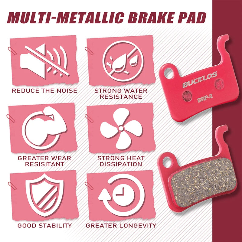 BUCKLOS Bicycle Hydraulic Disc Brake Pads for M535 Metallic 
