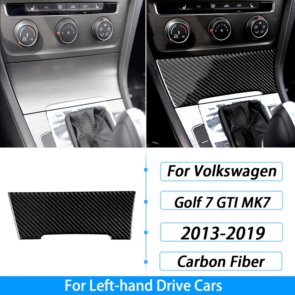For Volkswagen Golf 7 GTI MK7 2013-2019 Carbon Fiber Gear Shift Air Outlet Window Lift Dashboard Suit Trim Car Interior Sticker