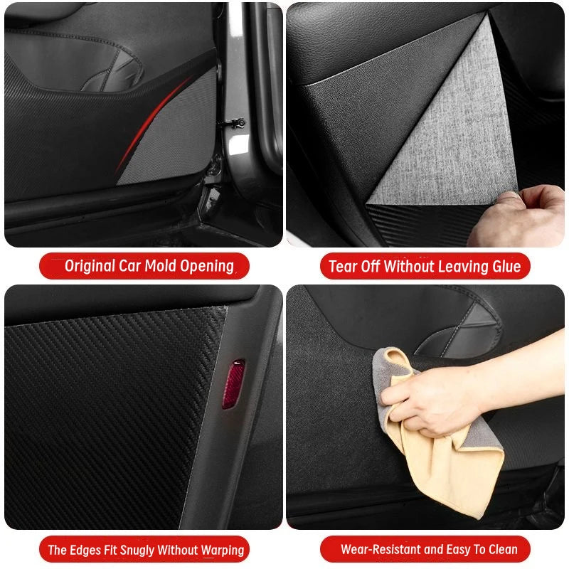 Car Door Anti-Kick Pad For Tesla Model Y Juniper 2025 Leathe
