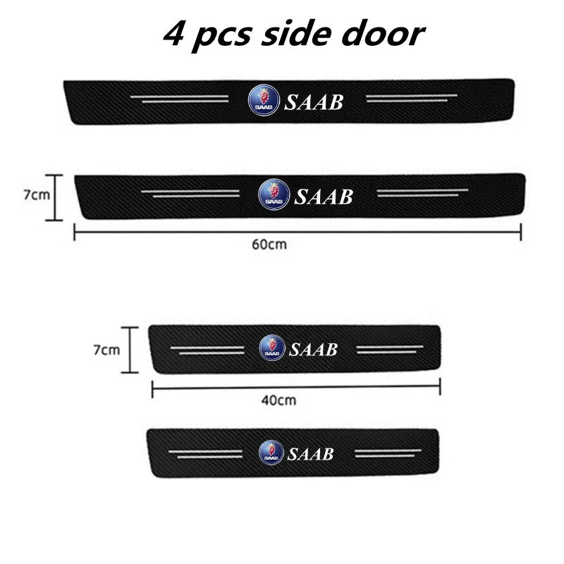 Carbon Fiber Car Sticker DIY Paste Protector Strip Auto Door