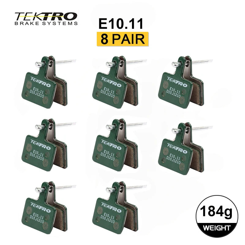 TEKTRO E10.11 MTB/Road Disc Brake Pads Resin-Metal 2mm Universal Compatible with Shimano M355/M395/495 & Tektro HD-M520/E350