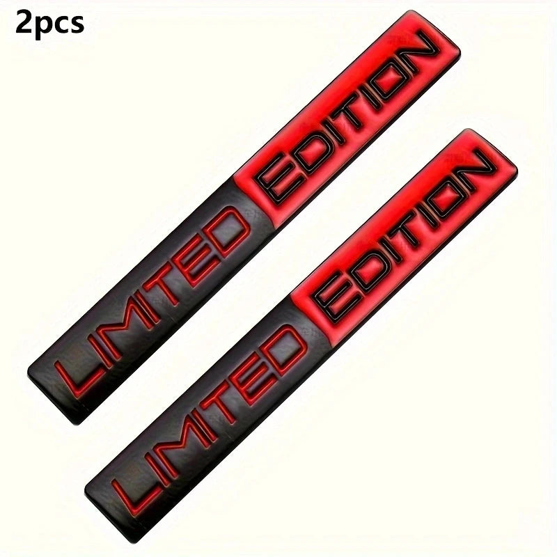 2PCS Limited Edition Emblem 3D Metal Badges Decal Sticker Au