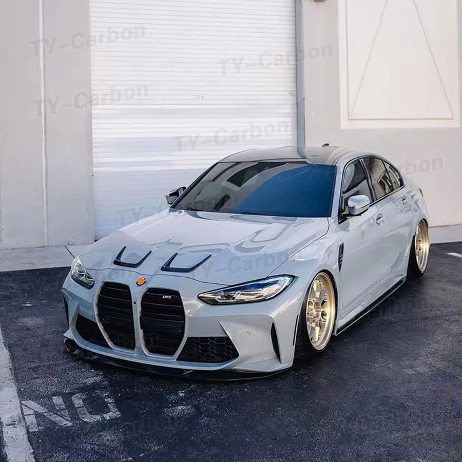 Dry Carbon Car Front Hood Scoop Air Vent Trims for BMW G80 G