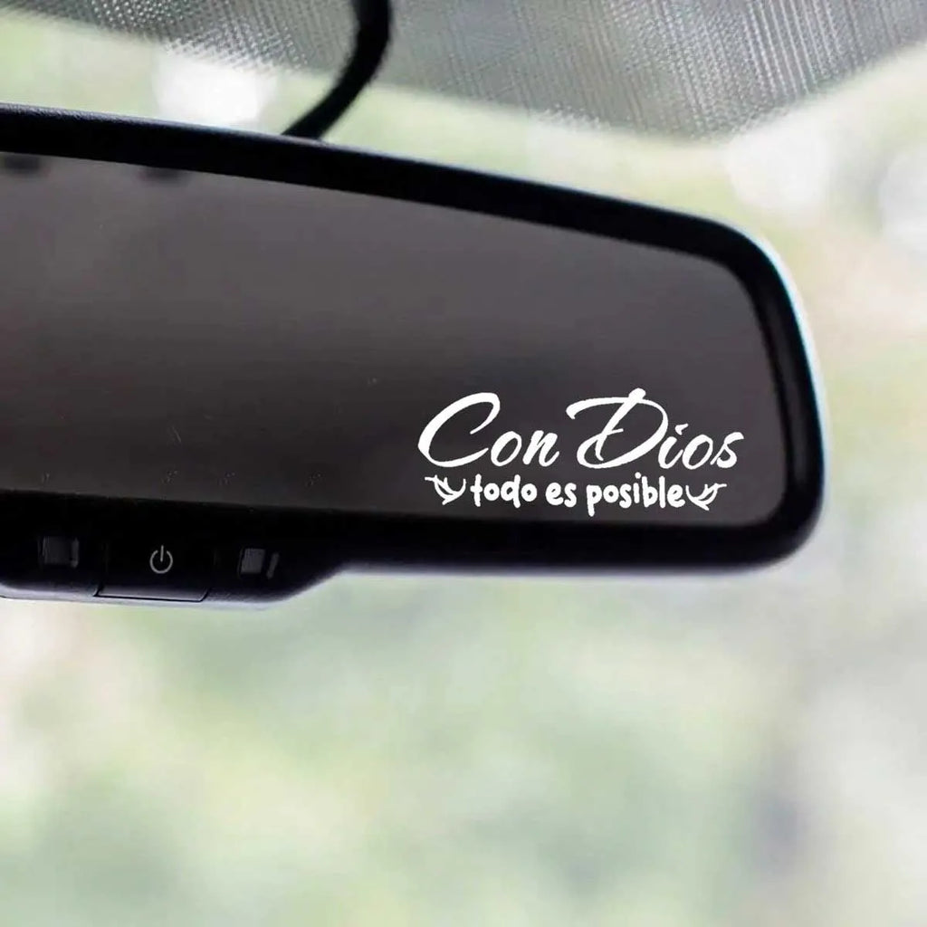 With God Everything Is Possible Stickers for Mirrors Ideal Gifts Suitable for Glass Surfaces Car Trim Accessories