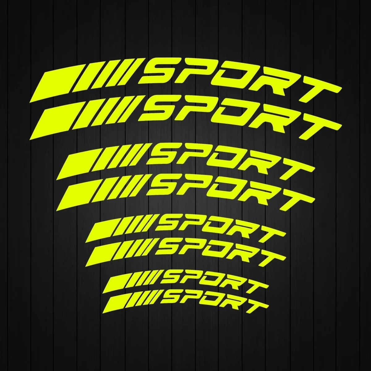 Sport Curve Brake Caliper Stickers Waterproof Reflective High Temperature Resistant Vinyl Decals Universal Car Wheel Hub Exterio