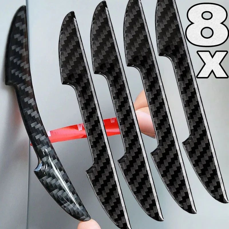 Car Door Carbon Fiber Anti-collision Protector Bar Stickers 