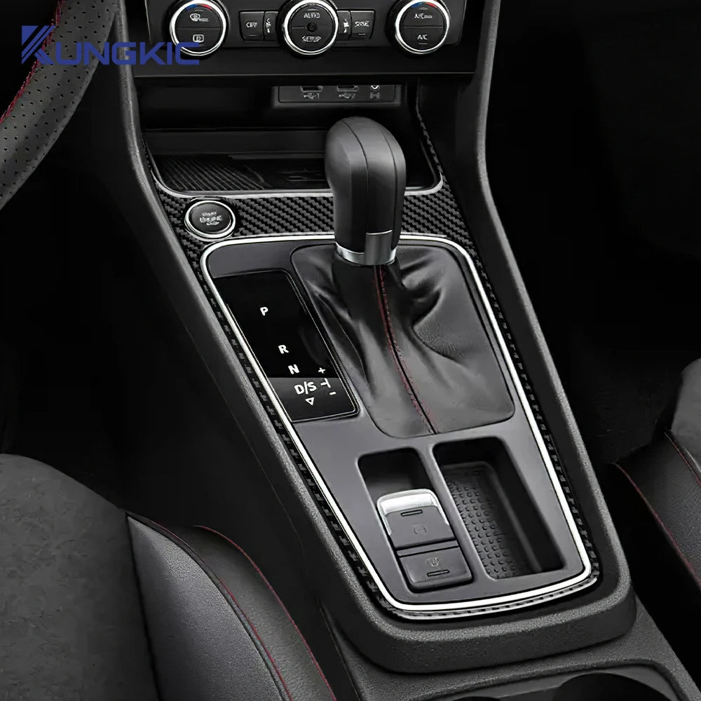 For Seat Leon 2017 2018 2019 Real Soft Carbon Fiber Sticker 