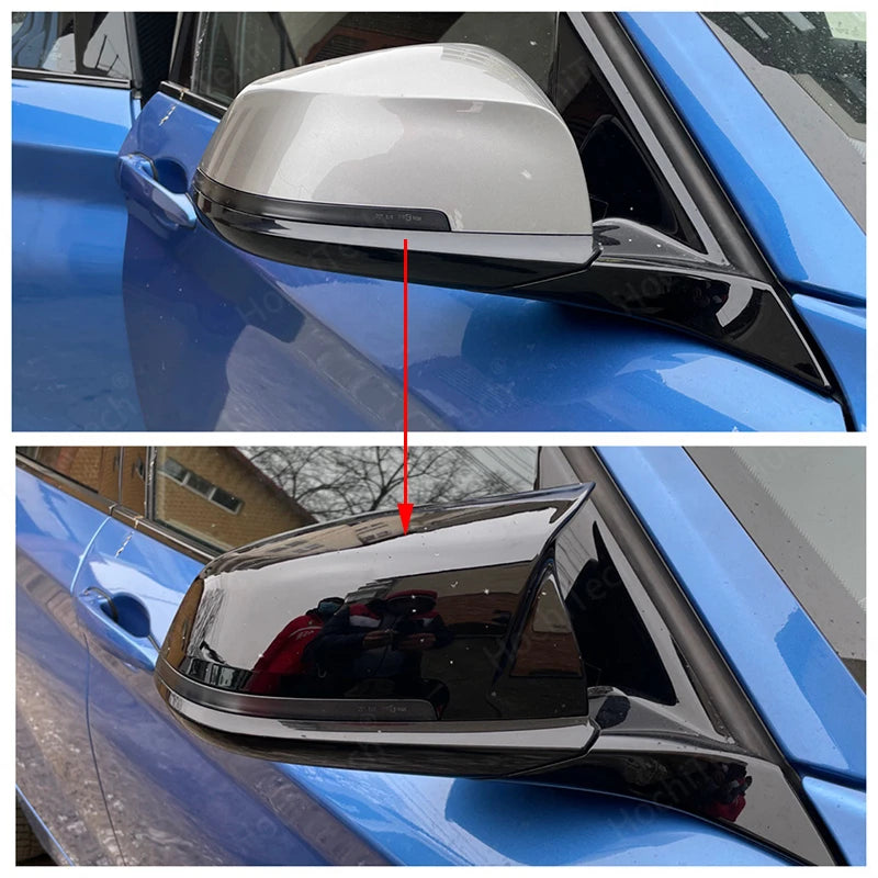 2pcs M Look Auto Car Rear View Side Mirror Cover Trim for BM
