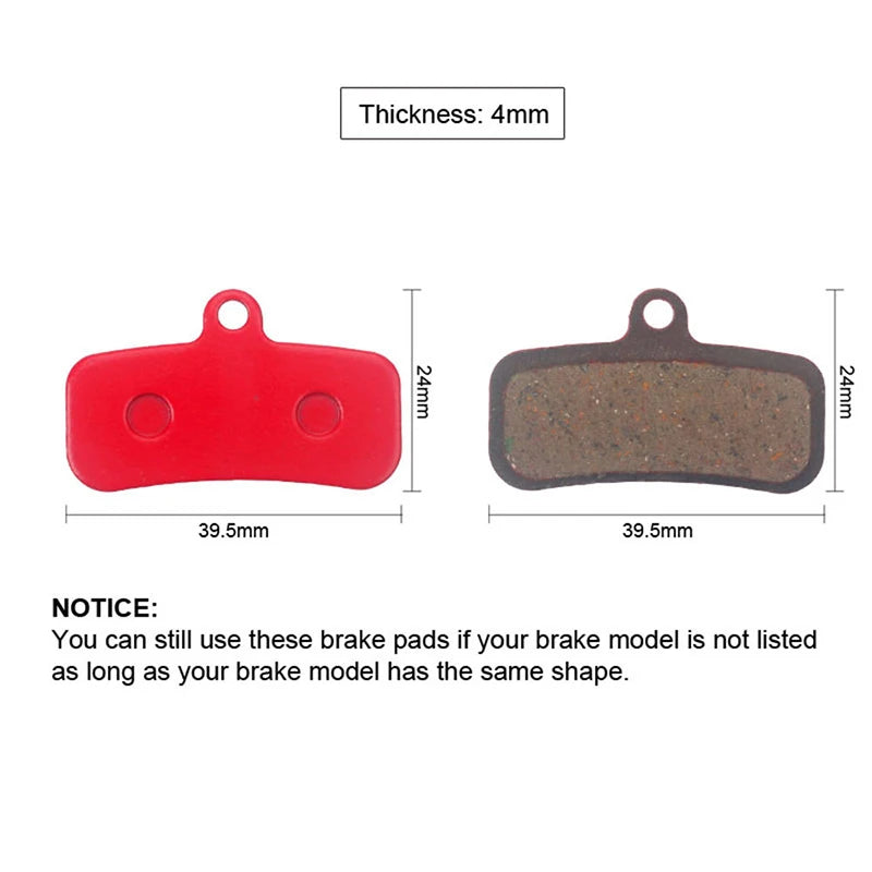 10Pairs Resin/Ceramic/Full Metal Bike Disc Brake Pads For Sa