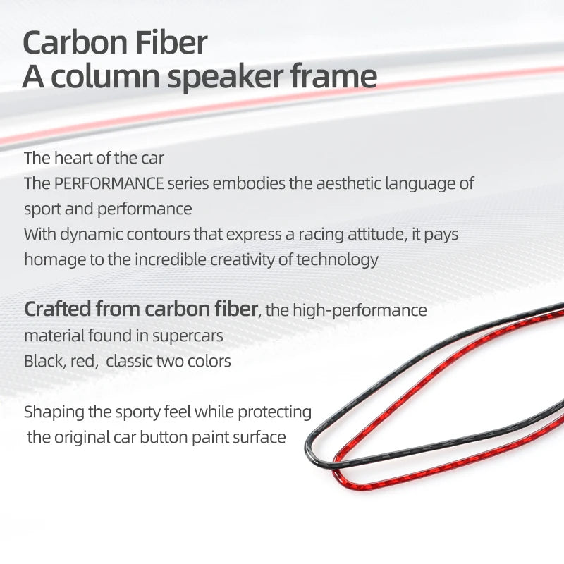 Carbon Fiber Auto A-Pillar Speaker Panel Cover Trim Sticker 