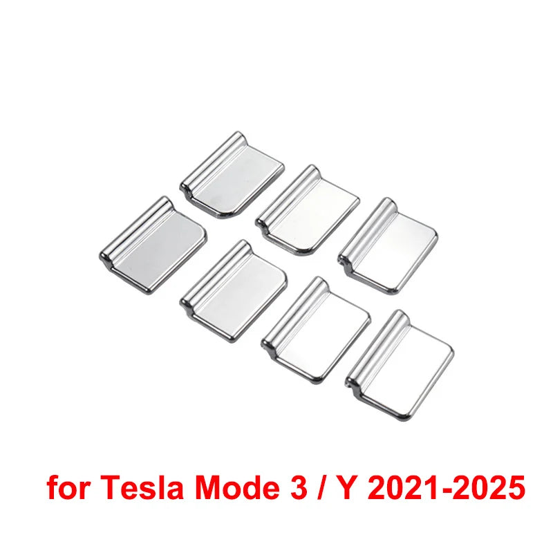 Window Lift Button Sequins Trim for Tesla Model 3 Y Juniper Highland 2025 ABS 7PCS Window Switch Button Cover Car Accessories