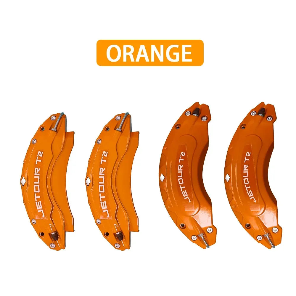 For Jetour Traveller T2 2023-2026 4Pcs Front Rear Brake Caliper Cover Aluminum Metal Caliper Cover Kit Wheel Modification